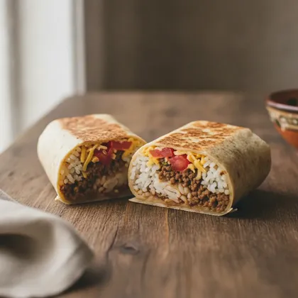 Burrito mit Rindfleisch und Bohnen