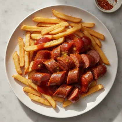 Currywurst mit Pommes