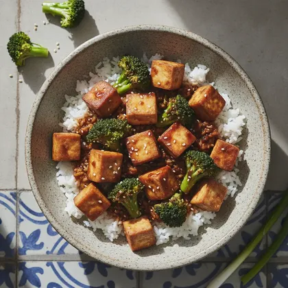 Gebratener Tofu mit Brokkoli
