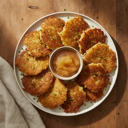 Kartoffelpuffer mit Apfelmus