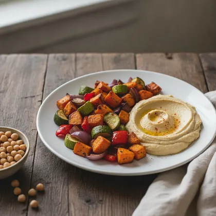 Ofengemüse mit Hummus