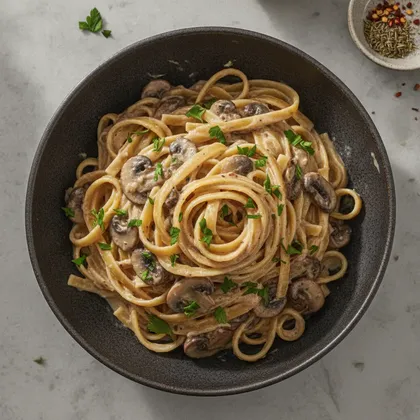 Tagliatelle mit Pilzrahmsauce
